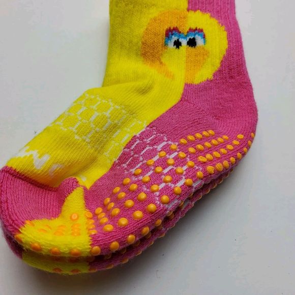 Bombas Toddler Sesame Street Big Bird Gripper Grip Socks Size T - Picture 3 of 3